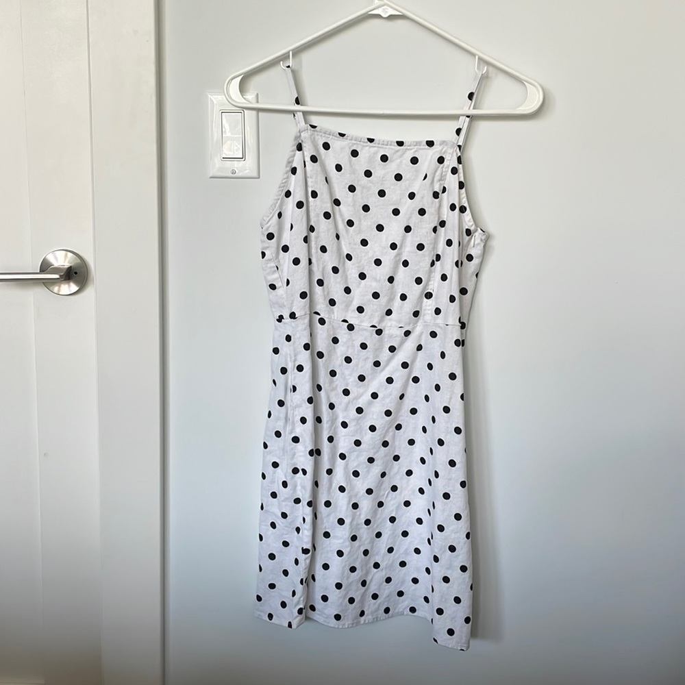 BP white polka dots dress - Small